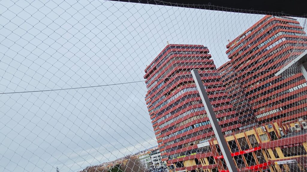 Malha 5x5 rede de proteção para gatos adultos