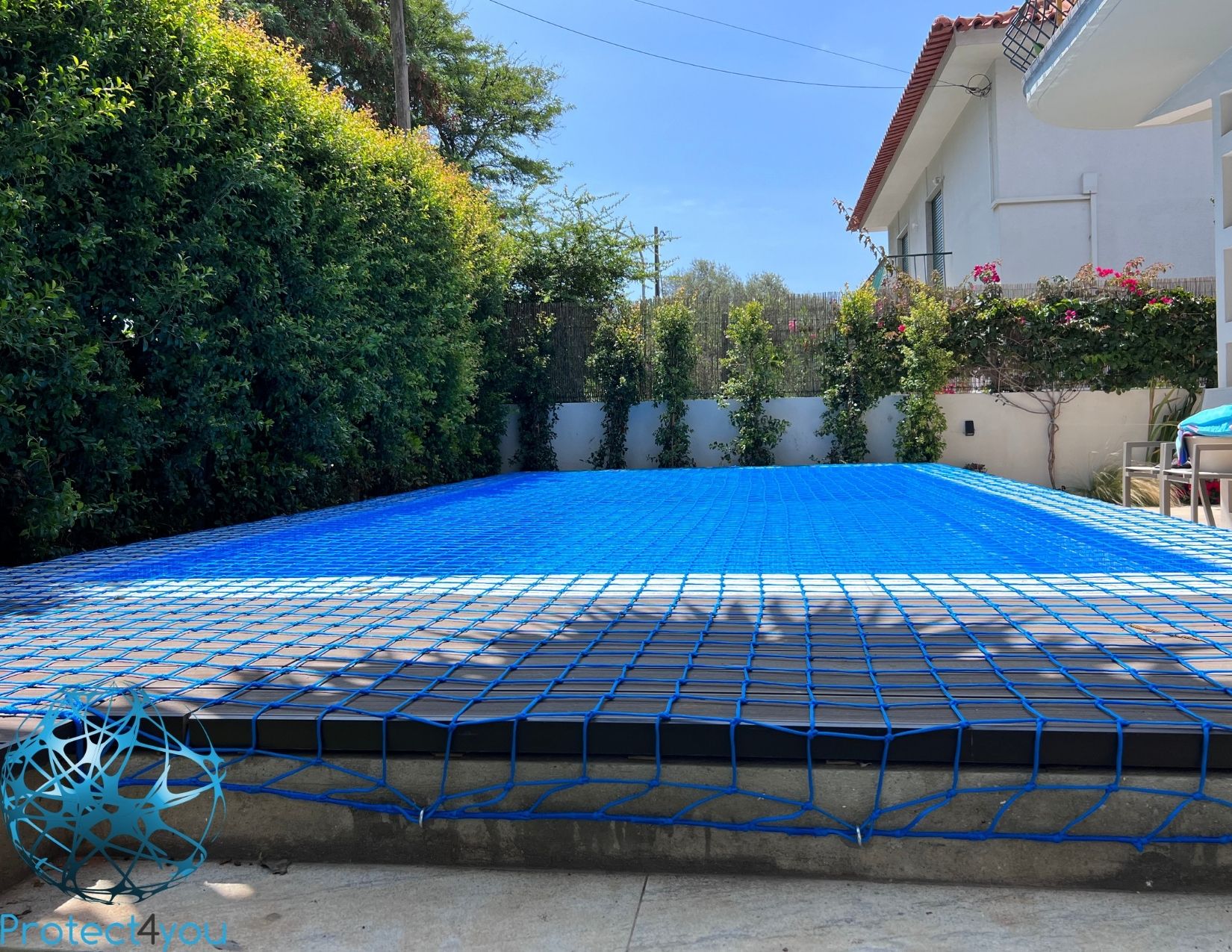 Piscina protegida com rede de segurança Protect4You