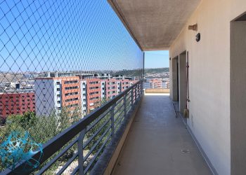 Área residencial com rede de proteção Protect4You para crianças