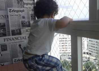 Janela segura com rede de proteção Protect4You