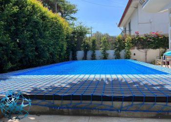 Piscina protegida com rede de segurança Protect4You